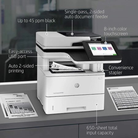 HP LaserJet Enterprise MFP M528f printer — compatible cartridges available